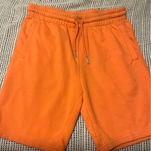 Mens forever 21 Orange soft pocket shorts. Size Med